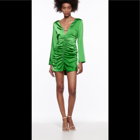 Zara jewel trim draped dress - Picture 6 of 7